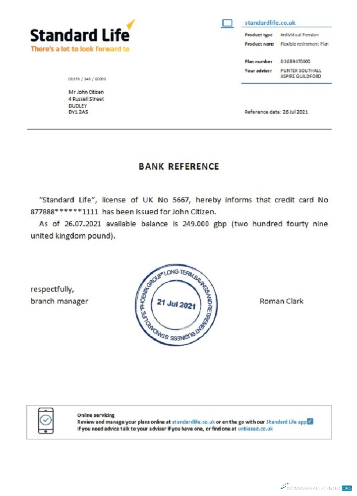 Download United Kingdom Standard Life reference Photoshop template